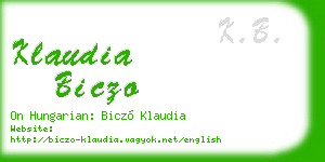 klaudia biczo business card