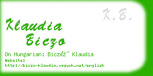 klaudia biczo business card